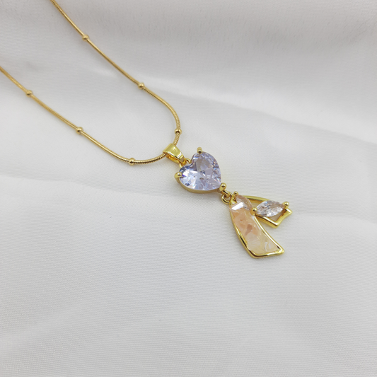 CRYSTAL CHARM HEART PENDANT