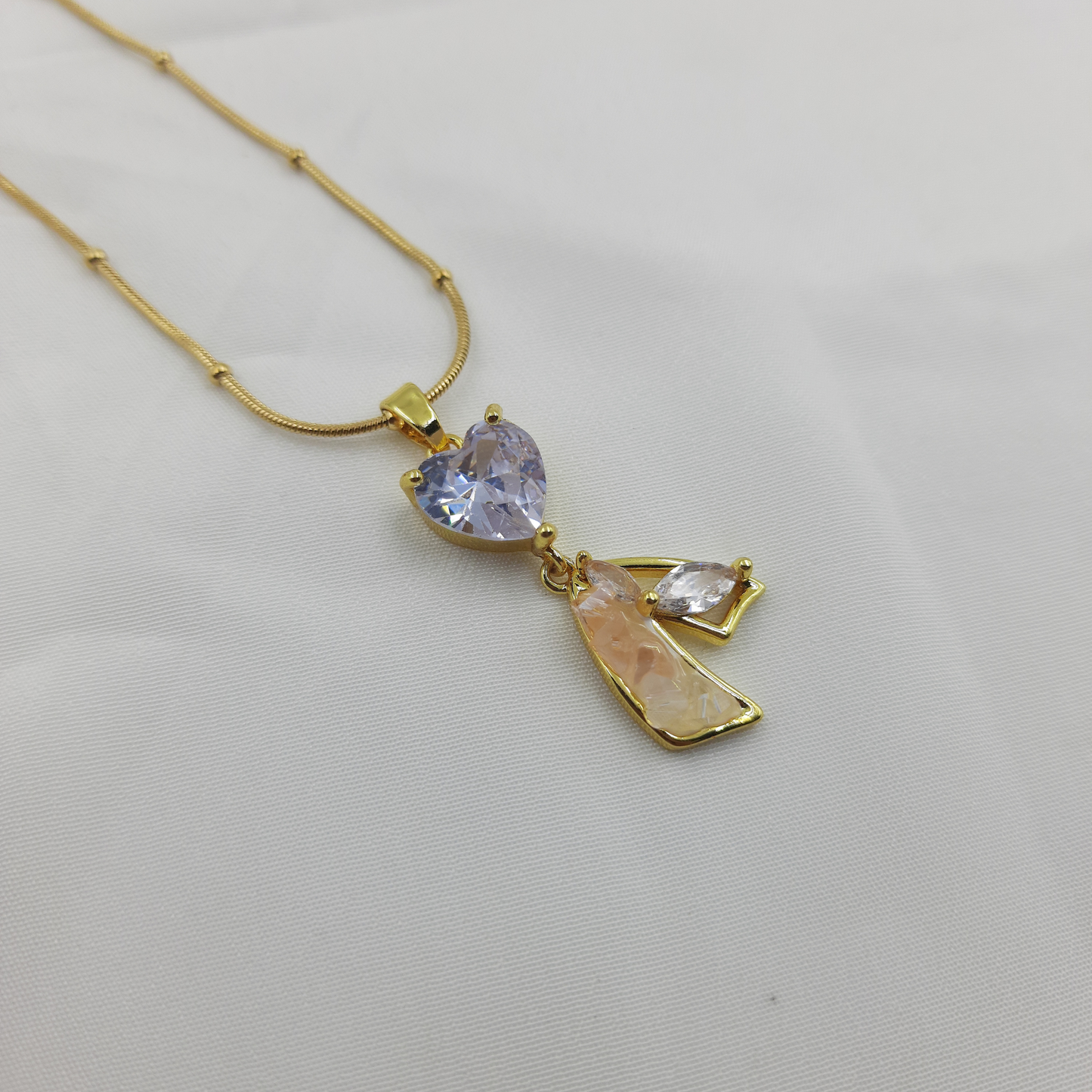 CRYSTAL CHARM HEART PENDANT