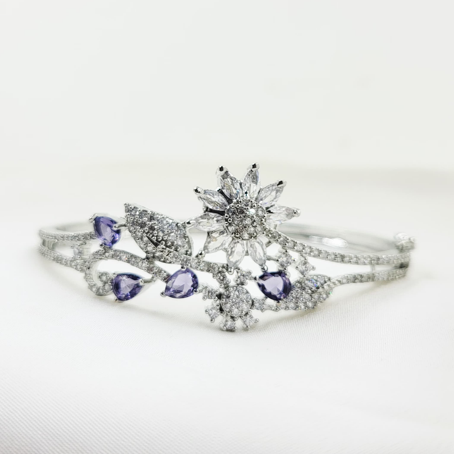 ATKT - PURPLE & PINK STONE BRACELET WITH AD