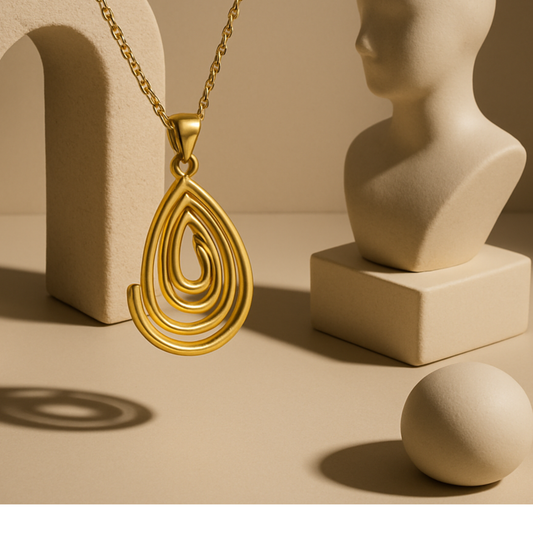 JALEBI TEARDROP NECKLACE