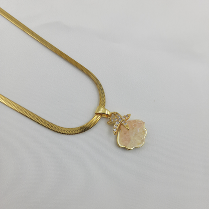 GOLD STARFISH SHELL NECKLACE