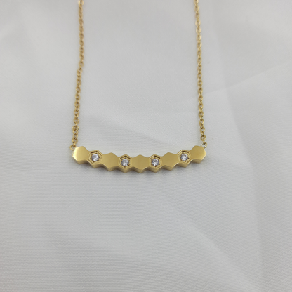 HEXAGON BAR NECKLACE
