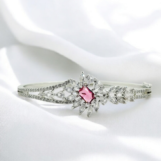 PINK PRINCESS STONE BEACELET WITH AD