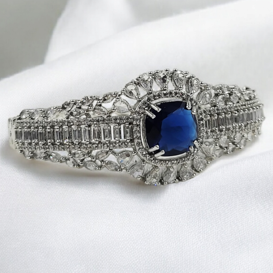 ROYAL BLUE STONE WITH AD DIAMOND BRACELET