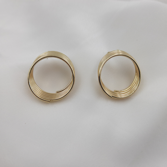 SPIRIAL CIRCLE HOOP EARRING