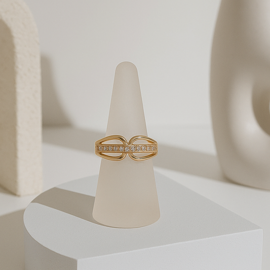 ROSE GOLD CRYSTAL BAND RING
