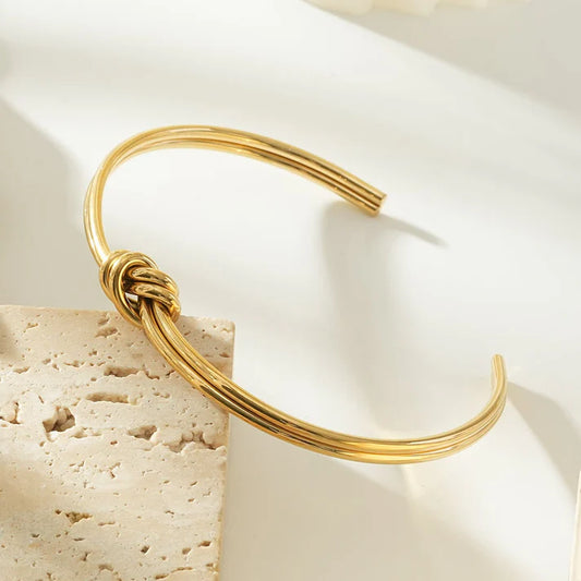 KNOT OPEN CUFF BRACELET
