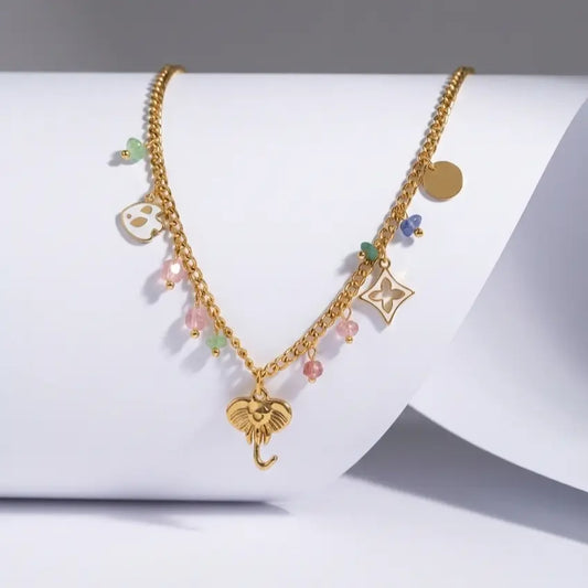 ELEPHANT CHARM KOREAN NECKLACE