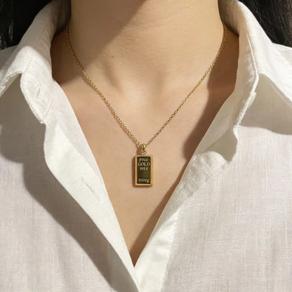 GOLD BAR PENDANT 999.9