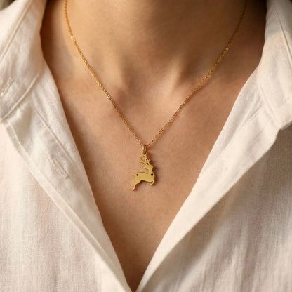 GOLD PLATED DEER PENDANT