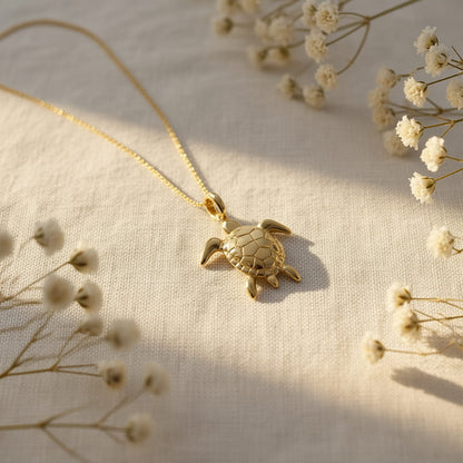 GOLD PLATED TURTLE PENDANT