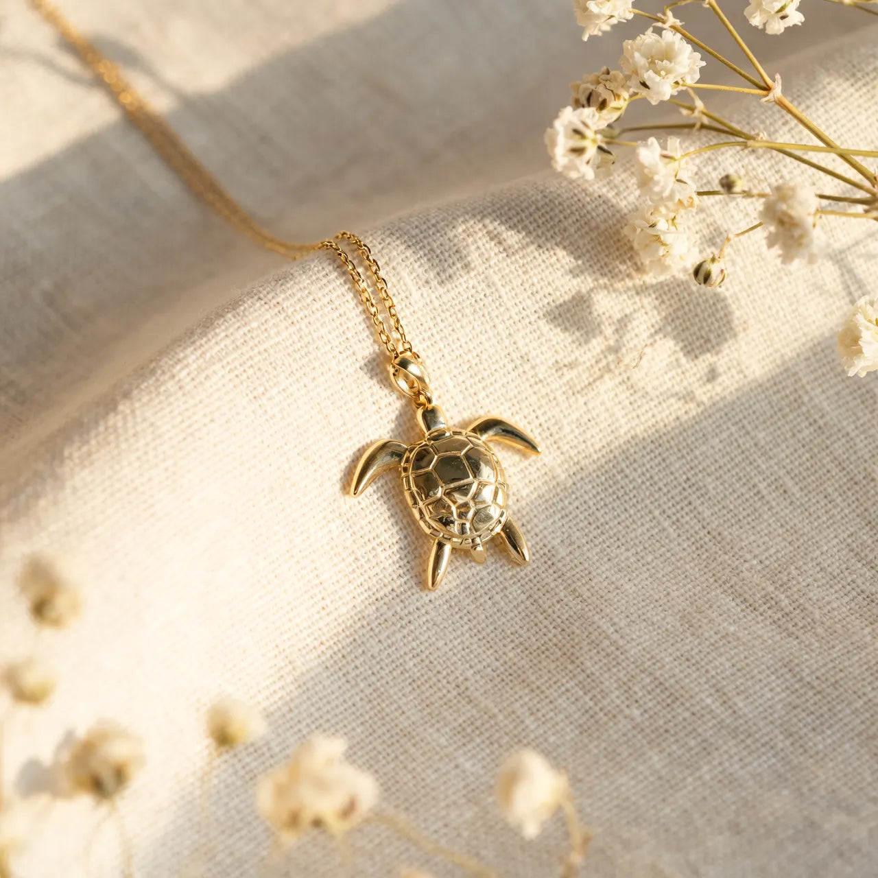 GOLD PLATED TURTLE PENDANT