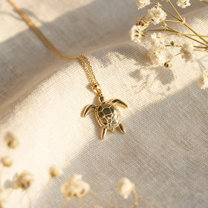 GOLD PLATED TURTLE PENDANT