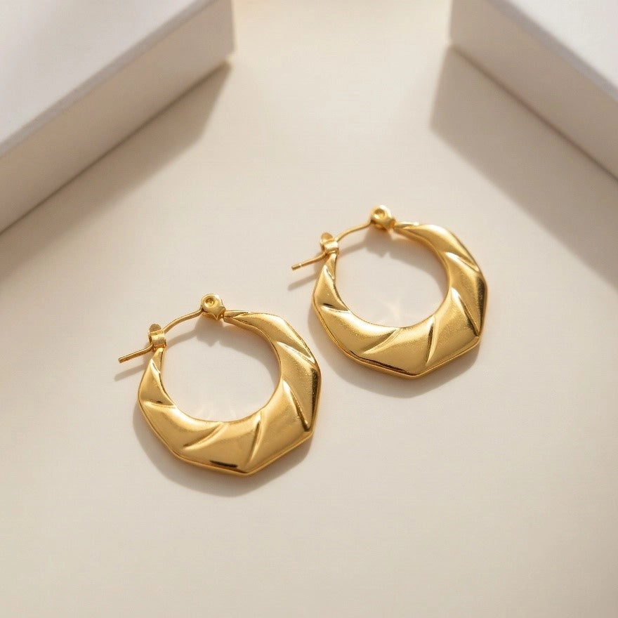 CHUNKY TWISTED HOOPS