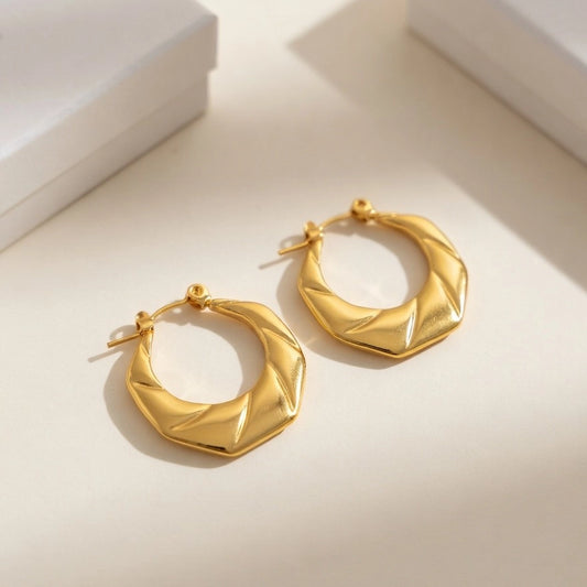 CHUNKY TWISTED HOOPS