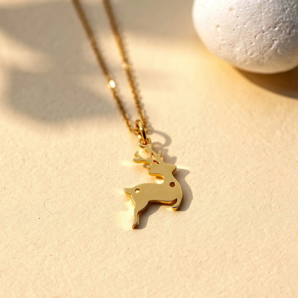 GOLD PLATED DEER PENDANT