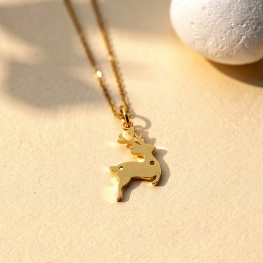 GOLD PLATED DEER PENDANT