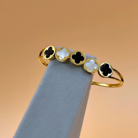 ATKT GOLD PLATED DUAL TONE KADA BRACELET