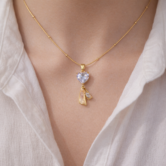 CRYSTAL CHARM HEART PENDANT