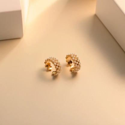 PEARL CLUSTER EAR CUFFS