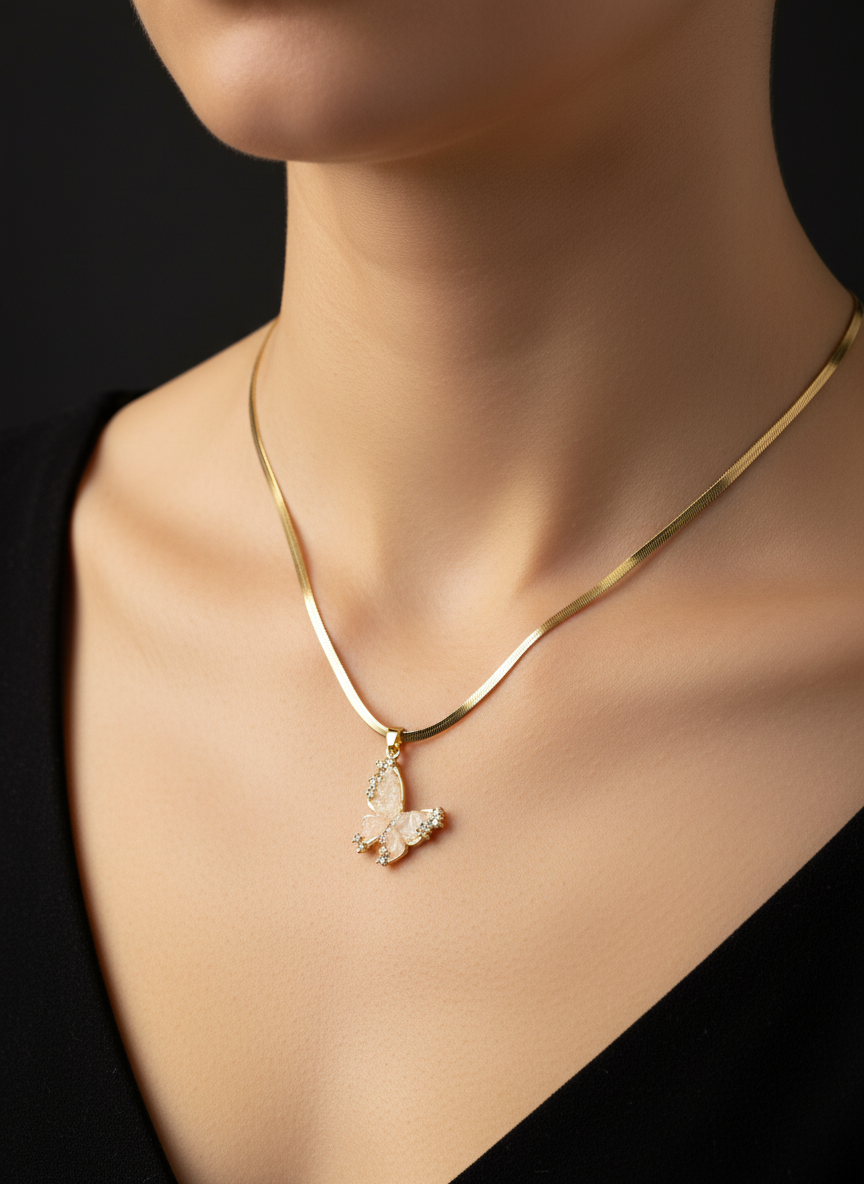 GOLDEN BUTTERFLY NECKLACE