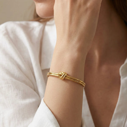 KNOT OPEN CUFF BRACELET