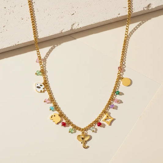 ELEPHANT CHARM KOREAN NECKLACE