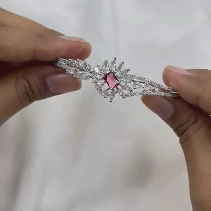 PINK PRINCESS STONE BEACELET WITH AD